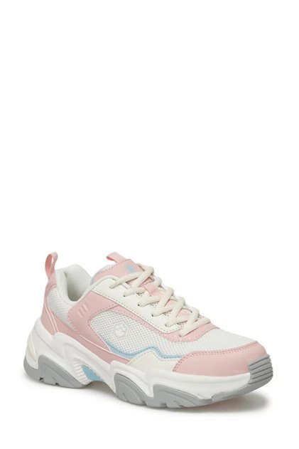 JOANNA WMN 3PR Bağcıklı Phlon/Termo Kaymaz Taban Kadın Sneaker Kırık Beyaz