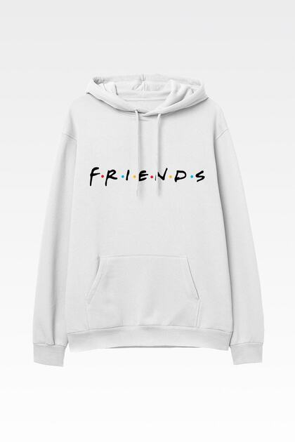 Friends 01 White Hooded Sweatshirt - Hoodie