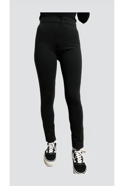 Black Narrow Leg Diver Fabric Trousers