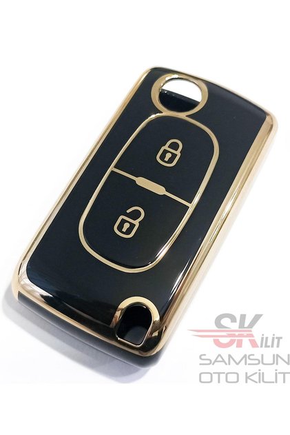 For Peugeot Partner 207 307 407 508 Nano Silicone Key Case Controller Case Black With 2 Keys