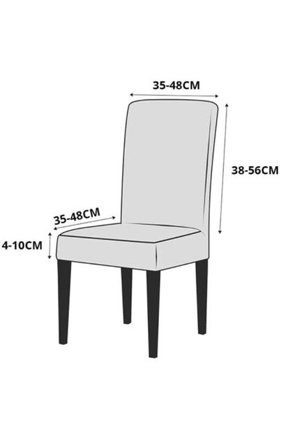 Faiend Balpeteği Desen Likra Kumaşlı Tüylenmez Yikanabilir Sandalye Örtüsü Sandalye Kılıfı Yeni Model Tekli - 8
