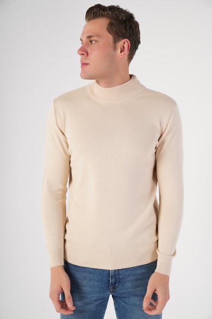 Bone Men's Cotton Half Turtleneck Knitwear Sweater