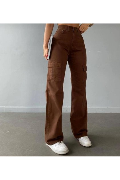 KARGO CEPLİ KOT PANTOLON