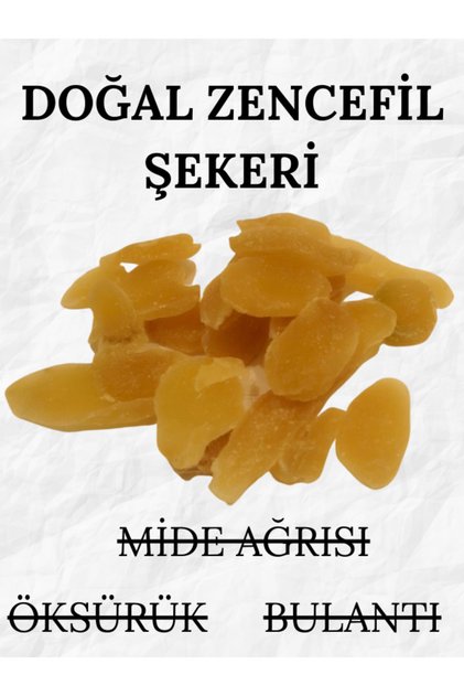 Zencefilli Şeker Doğal Zencefil Şekeri - Doğal Şeker 100gr