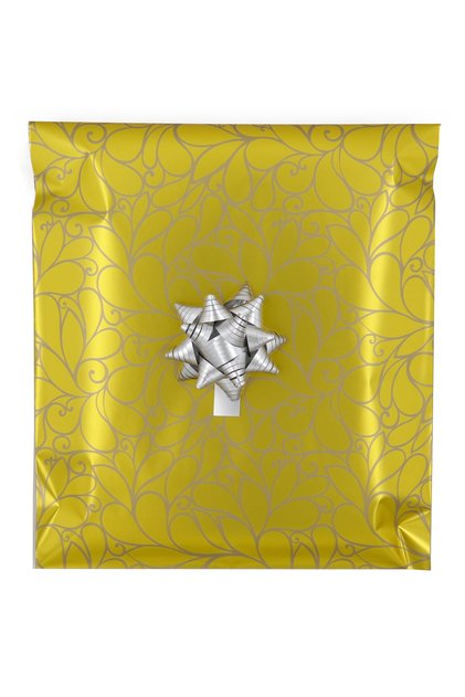 30X45 Luxury Gold Patterned Metalized Gift Package 10 Pieces