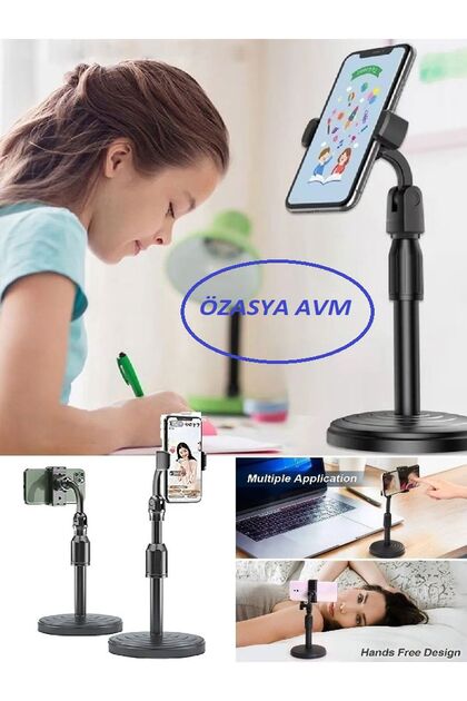 Yükseklik Ayarlı Masaüstü Cep Telefonu Tutucu Tablet Standı Ayarlanabilir