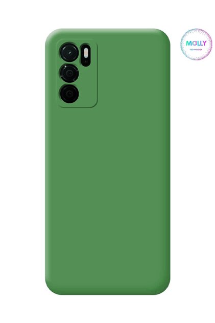 Matcha Green Liquid Inside Velvet Silicone Case for Oppo A16 Compatible
