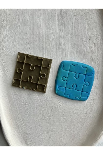 Geometric Patterned Polymer Clay / Ceramic / Cookie Seal