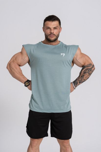Gymwolves Spor Erkek T-shirt | Tactical Kol Kesim | Yeşil | Workout T-shirt | - 1