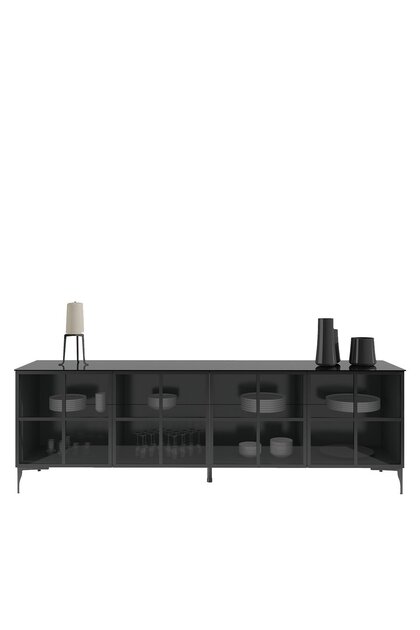 Babil Cam Büfe S2 Sbb4c Siyah Cam