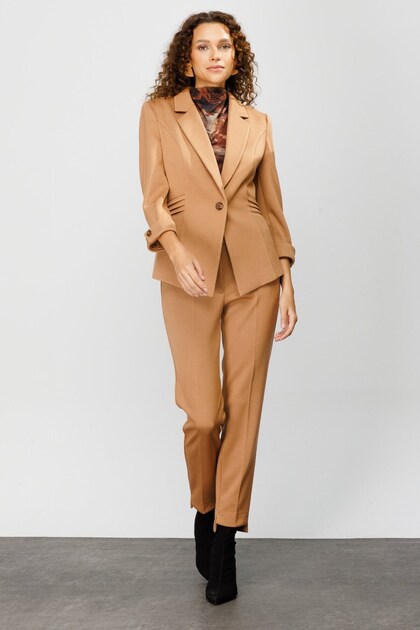 Skinny Leg Textured Trousers