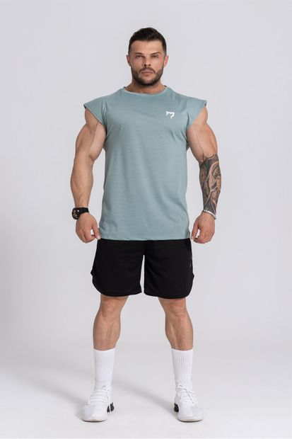 Gymwolves Spor Erkek T-shirt | Tactical Kol Kesim | Yeşil | Workout T-shirt | - 3