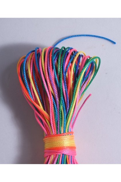 25 Meters Rainbow - 1 mm Color Thin Parachute Macrame Bracelet & Necklace Set