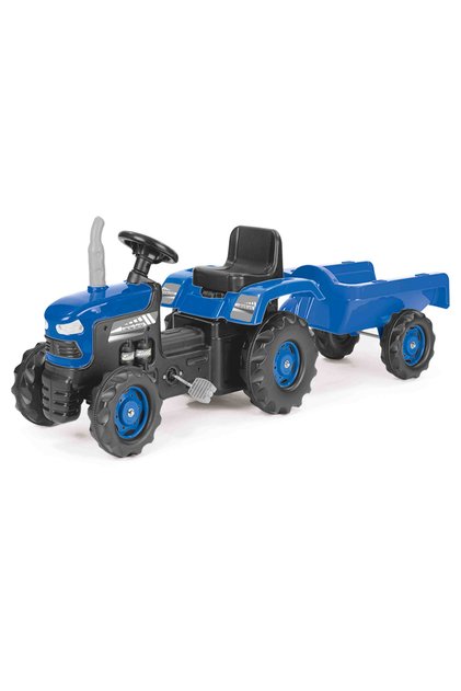 Römorklu Traktor Pedallı Mavi