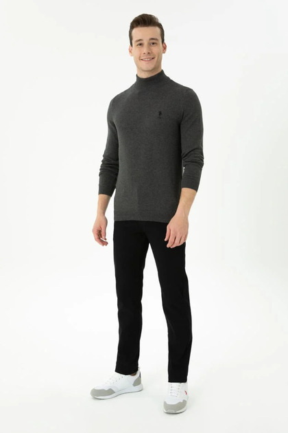BASE. Polo Assn. Men's Melange Basic Sweater G081SZ120TK.000