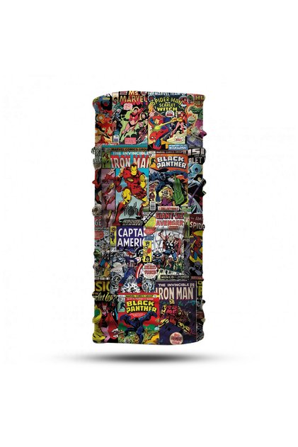 Comic Patterned Biker Neck Bandana Hair Band
