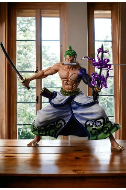 Anime ONE PIECE Roronoa Zoro EFEKTLİ Action Figur 20 cm kutulu ürün MONKEY