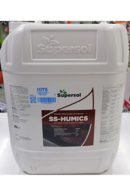 SUPERSOL BİYOTEKNOLOJİ SS-HUMICS ORGANİK TOPRAK DÜZENLEYİCİ 20