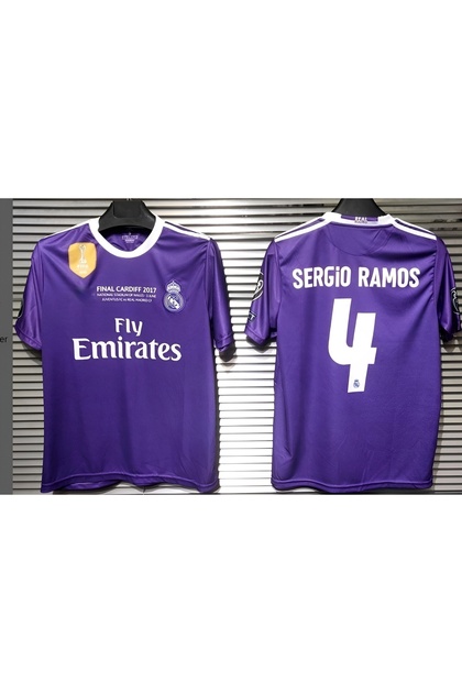 Bytrendyman Real Madrid Kısa Kol Sergio Ramos 2017 Cardiff Final