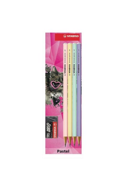 Pastel Seri Kurşun Kalem Seti 4'lü