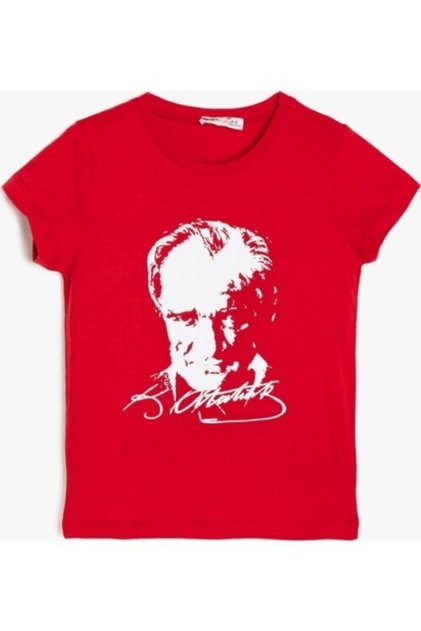 Unisex Red Crescent and Star Printed Children's T-Shirt
