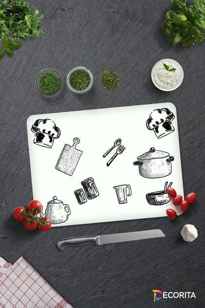 Whiteboard | Glass Cutting Board - Glass Cutting Board | 30cm X 40cm