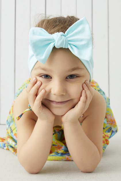 Handmade Soft Bow Tied Natural Cotton Combed Baby Kids Girls Bandana Best Of Series