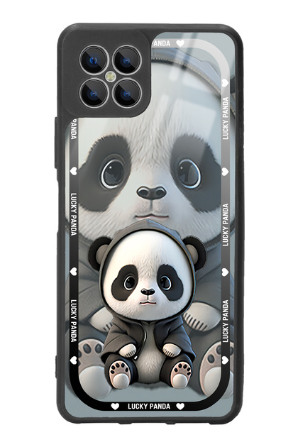 Omix X600 White Lucky Panda Design Glossy Phone Case