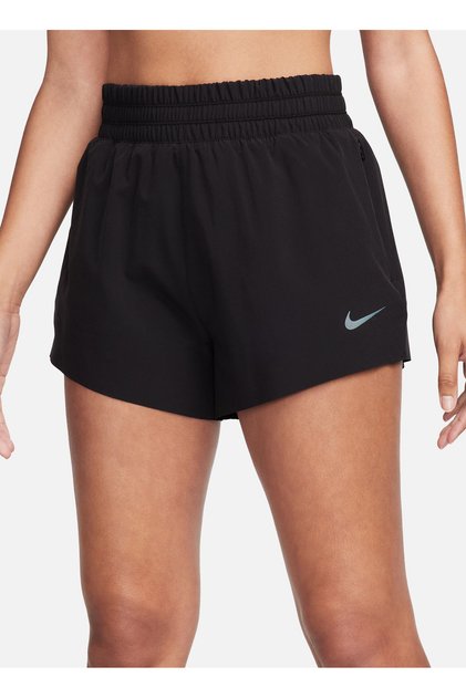 Siyah - Gri - Gümüş Kadın Bol Paça Regular Fit Şort FB7628-010 W RUN DVN DF HR 3 SHORT