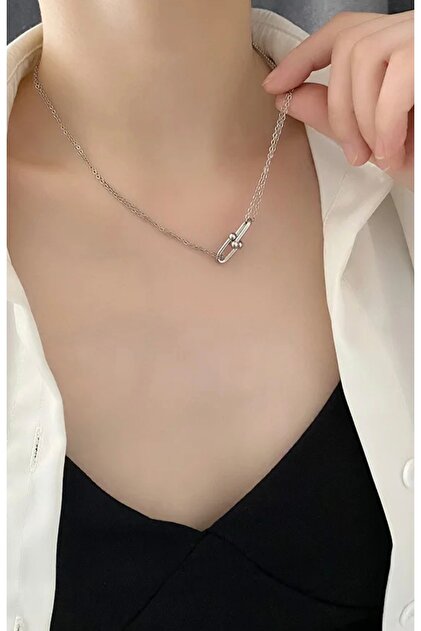 monalisatoka Gümüş Çelik Tiffany Zincirli Kolye - Fiyatı, Yorumları