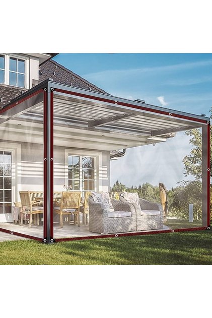 Şeffaf Balkon Bahçe Brandası Şeffaf Branda Kış Bahçe Brandası 500x150 Cm