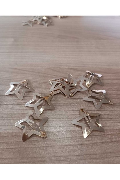 3 cm Snap Buckle (Star) Nickel Gold Plated 5 Pieces