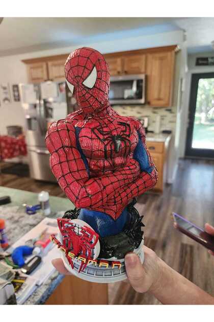 TuransoyCraft Spiderman Büst Örümcek Adam Figür 25CM Büyük Boy