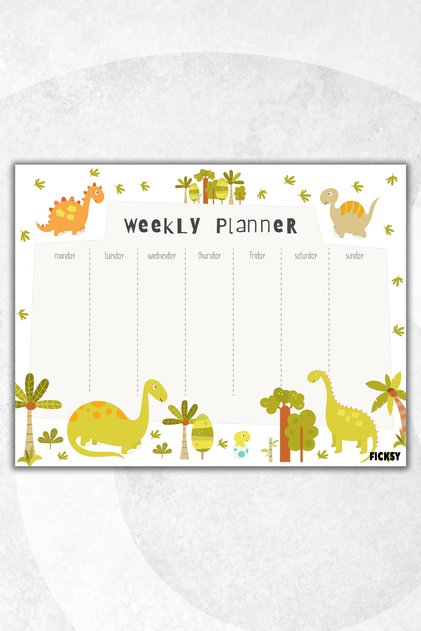 Children's Weekly Planner - A4 - 30 Sheets - Student Planner - School Planner - Lesson Schedule