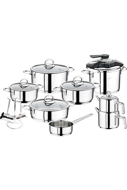 18 Parça Silindir Set Ezme Çelik Kulp 1087 Sade