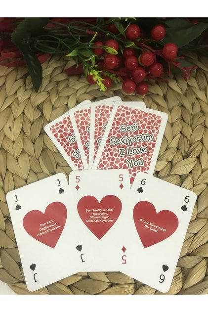 Valentine Playing Cards Love Verbal Card Note