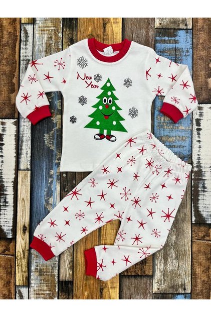 Girl-boy unisex children's new year themed pajama set / Christmas themed pajama set