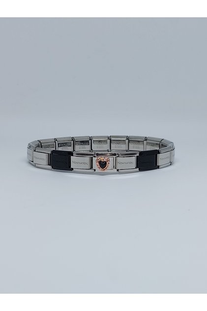 Steel Unisex Italian Charm Bracelet