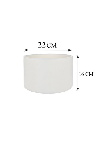 Silindir PVC Beyaz 22'lik Abajur Masa Lambası Şapkası