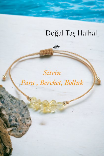 Citrine Real Natural Stone Anklet