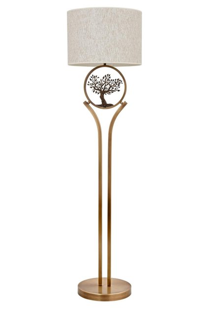 LM-9135-1E Eskitme Kaplama Lambader E27 Metal Kumaş H: 164 cm, Ø: 45 cm