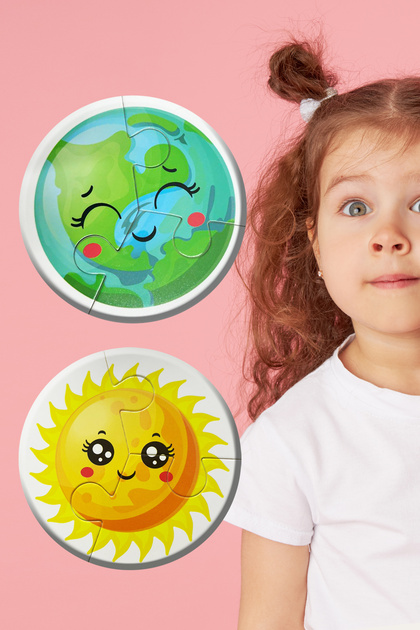 SimKids Gezegenler Temalı 2 YapBoz Puzzle Dikkat Geliştiren Zeka Oyunu