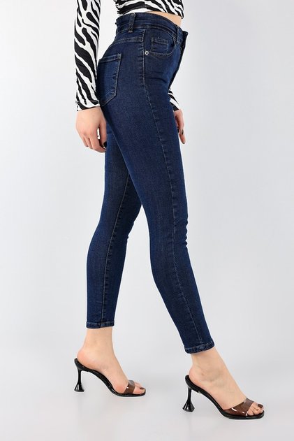Sapphire Navy Blue Skinny Jeans Pants Recovery Lycra High Waist Jeans Extra