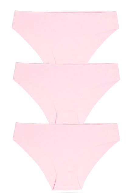 3-Piece Laser Cut Panties Pink