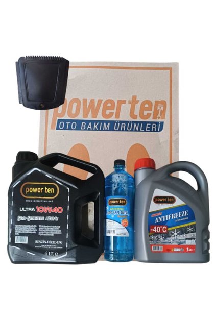 10W40 Motor Yağı + 3 Litre Antifriz + -20°C Cam Suyu Seti 2026