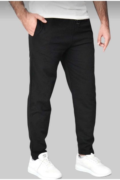 Men's Black Straight Leg Relaxed Cut Sweatpants