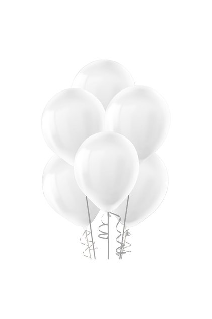 White Pastel Balloon Birthday Balloon (10 Pieces-30cm)
