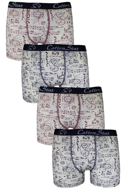 Erkek Çocuk Baskılı / Desenli Boxer 4'lü Mix Paket