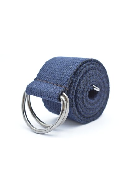 Unisex Lacivert D Tokalı Kolon Kemer 4 cm