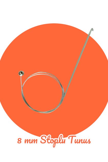 Stoplu Çelik Telli Misinalı 80 Cm Tunus Şişi
